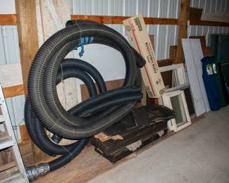 Drain pipe, shingles.