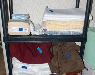 Blankets, sheets, pillow pads.