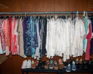 Lots of nice women's clothes, shoes.