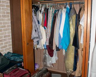 Sleeping bags, coats, suitcases, briefcases.