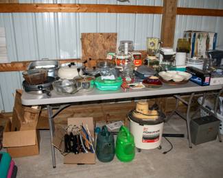 Power vac, watering cans, hangers and more.