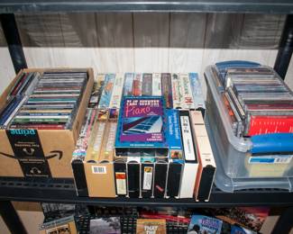 CDs and VHS tapes.