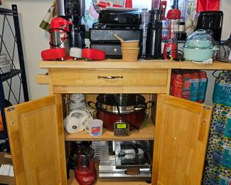 Mobile Butcher Block Kitchen Cart