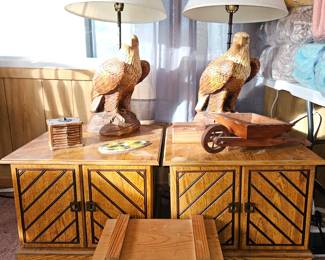 Vintage End Tables and Ammo Box