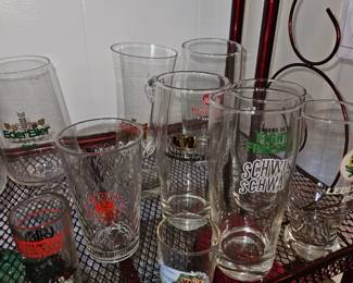 German Pilsner Beer Glasses and Shot Glasses
