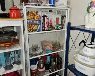 Cookbooks, small kitchen appliances, drinkware, good sealers
