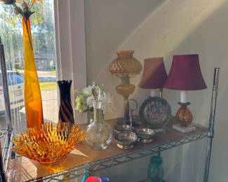 MCM glass and lamp