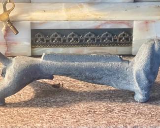 Cast iron dachshund boot scrape