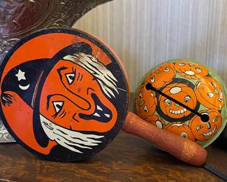 Vintage Halloween decorations.