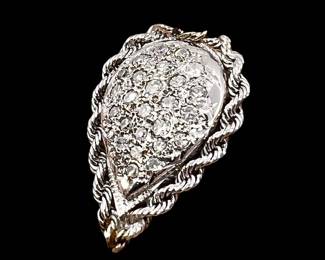 DIAMOND & 14K WHITE GOLD