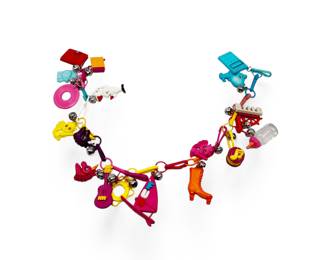 1980'S PLASTIC BELL CHARM NECKLACES