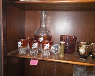 Assorted bar ware