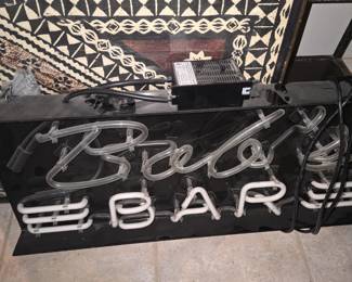 Bob's neon bar sign