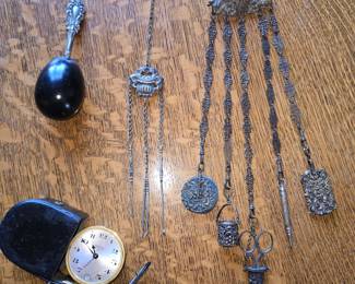 Antique chateline, darner & grooming tool...wow