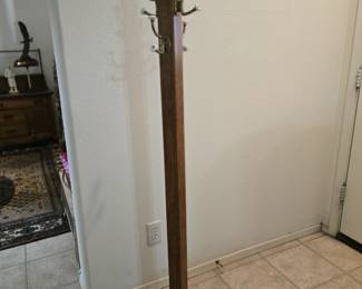 Oak coat rack