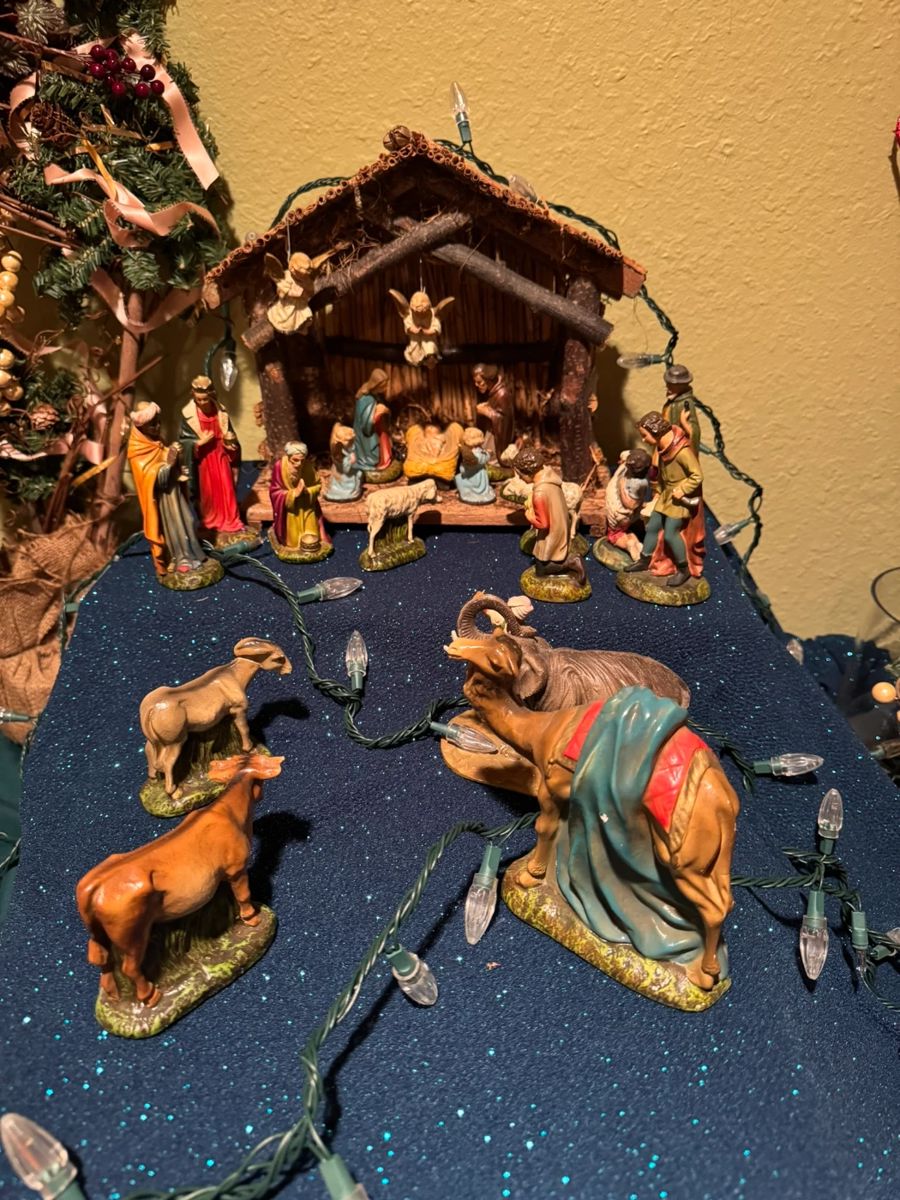 Vintage German nativity set.