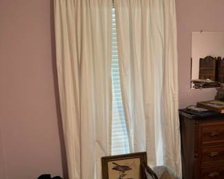 White drapes.