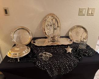 Sterling silver and silver plate. Also, fantastic vintage Victorian Cruet.