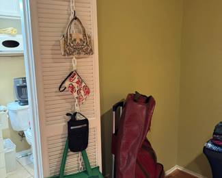 Vintage hand bags and luggage.