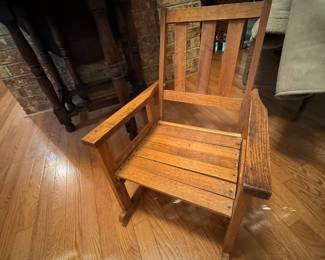 Child's oak chair.