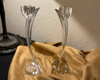 Elegant Mikasa tulip candle holders.