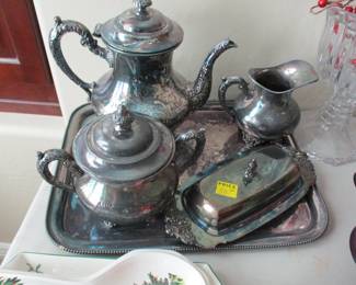 Silver Plate Coffee & Tea Set