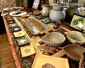 Pottery from local artists and all over the world