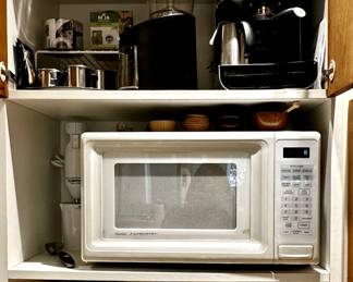 Microwave coffee maker and kitchen essentials
