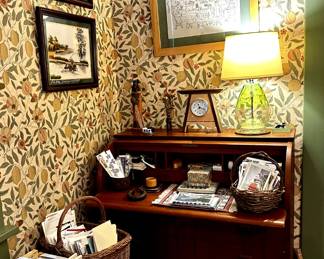 This old desk has just the right amount of storage