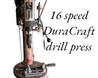 Sixteen speed duracraft drill press