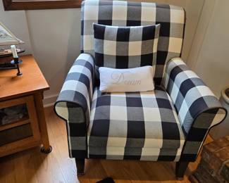 Buffalo check pair of chairs