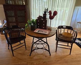 The table goes from dining to coffee table height