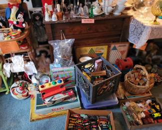Antique, vintage and collectible toys.