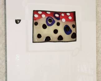 Art glass panel by Henry Halem