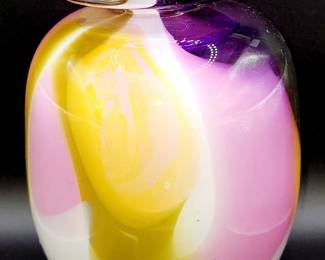 1960s art glass vase