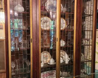 Heritage leaded glass curio cabinet 