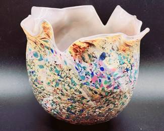 Signed vintage glass