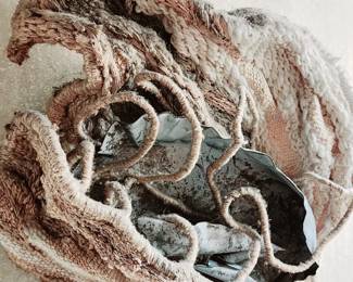 Mixed materials wall sculpture by Adams 