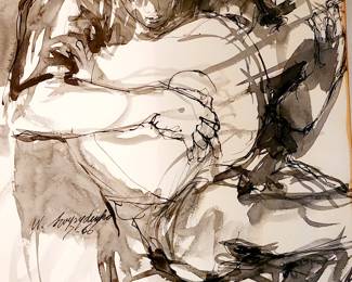 Walter Swyrydenko ink drawing 