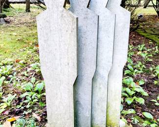 Modernist marble garden statue