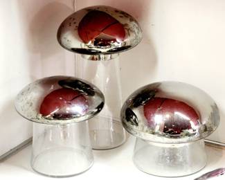 Unusual MCM glass canister set by Morgantown 