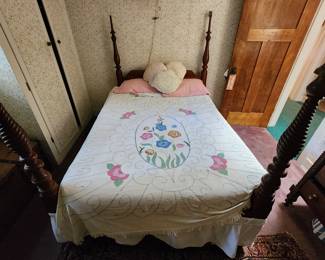 4 poster rope bed - antique 