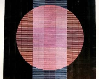 Attributed to Jorj Morin OP Art fabric panel