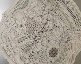 Rare Robert Horvitz pen and ink drawing 