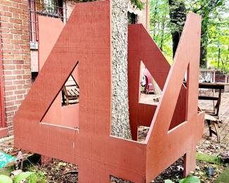 Four 4's instillation art sculpture by John Sokol