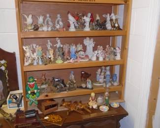 Shelf full of figurines