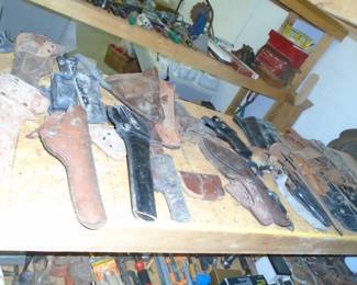 Old gun holsters