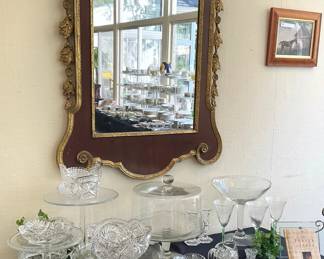 One of several mirrors; glass and crystal selections