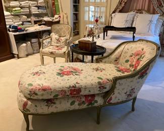 Side view of the chaise  lounge