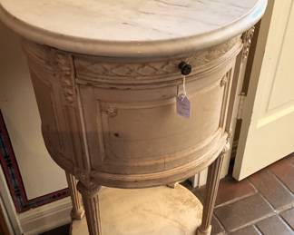 Small round marble top table